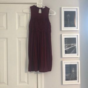 super cute dark red dress